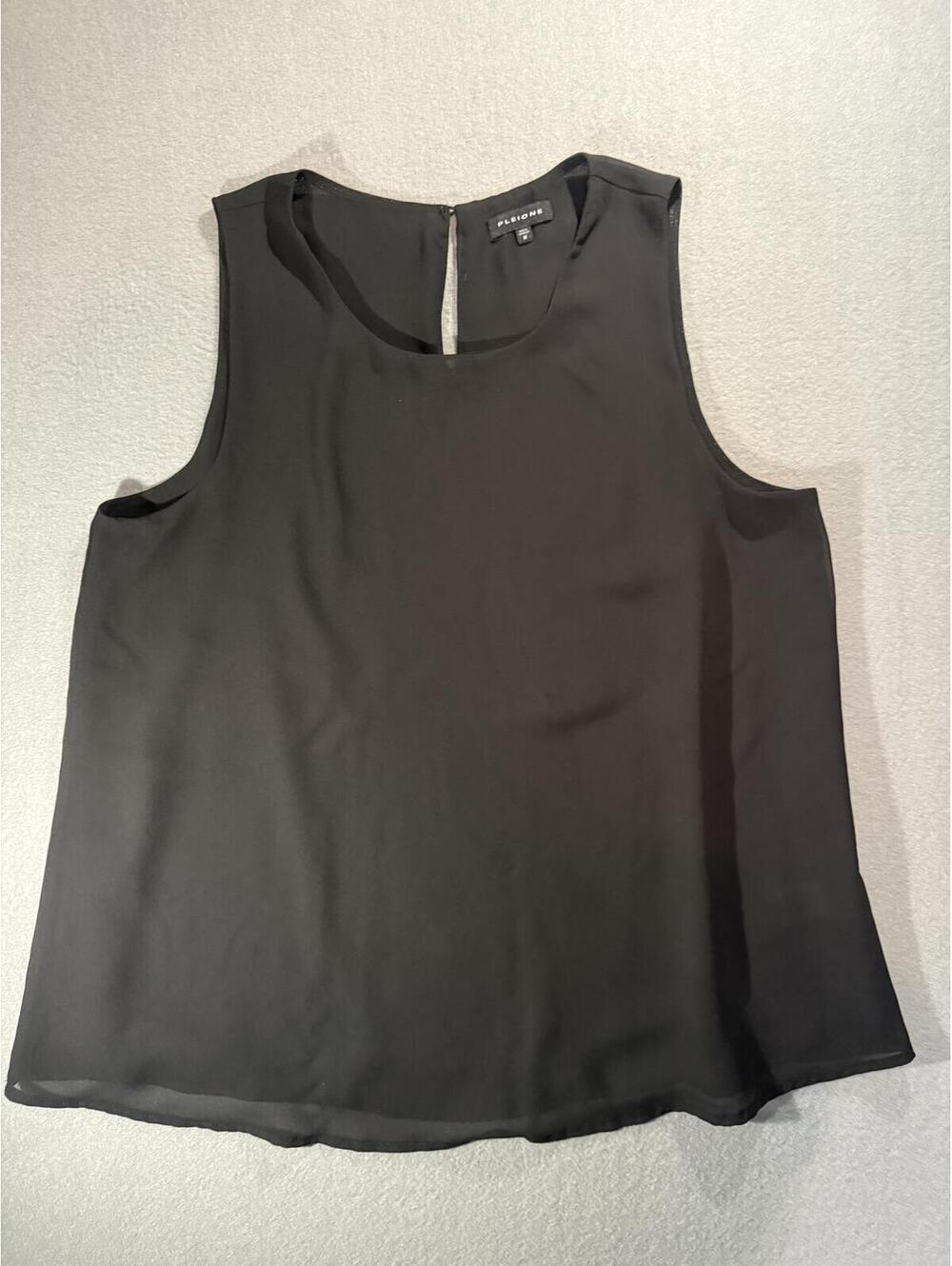 Pleione Black Sleeveless Blouse Top Size M